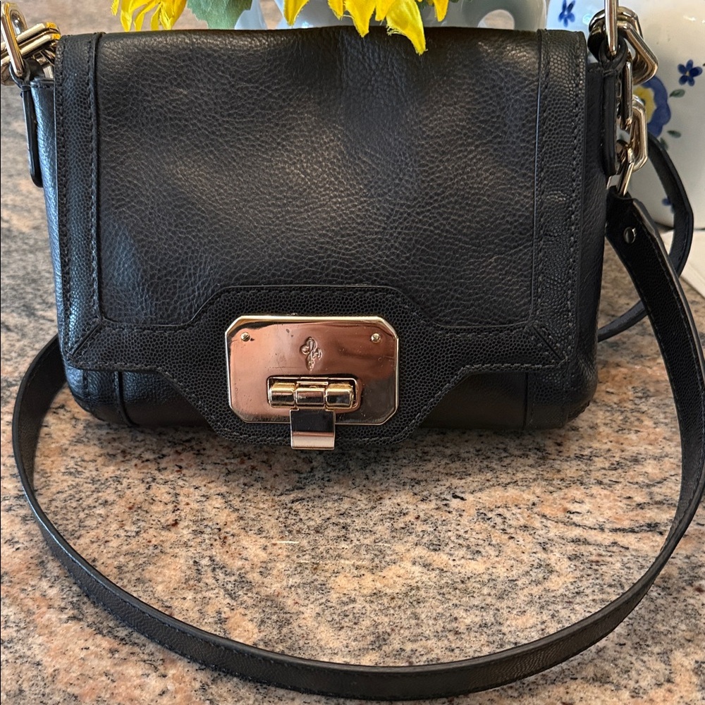 Cole Haan Black Crossbody Bag with Gold Accents